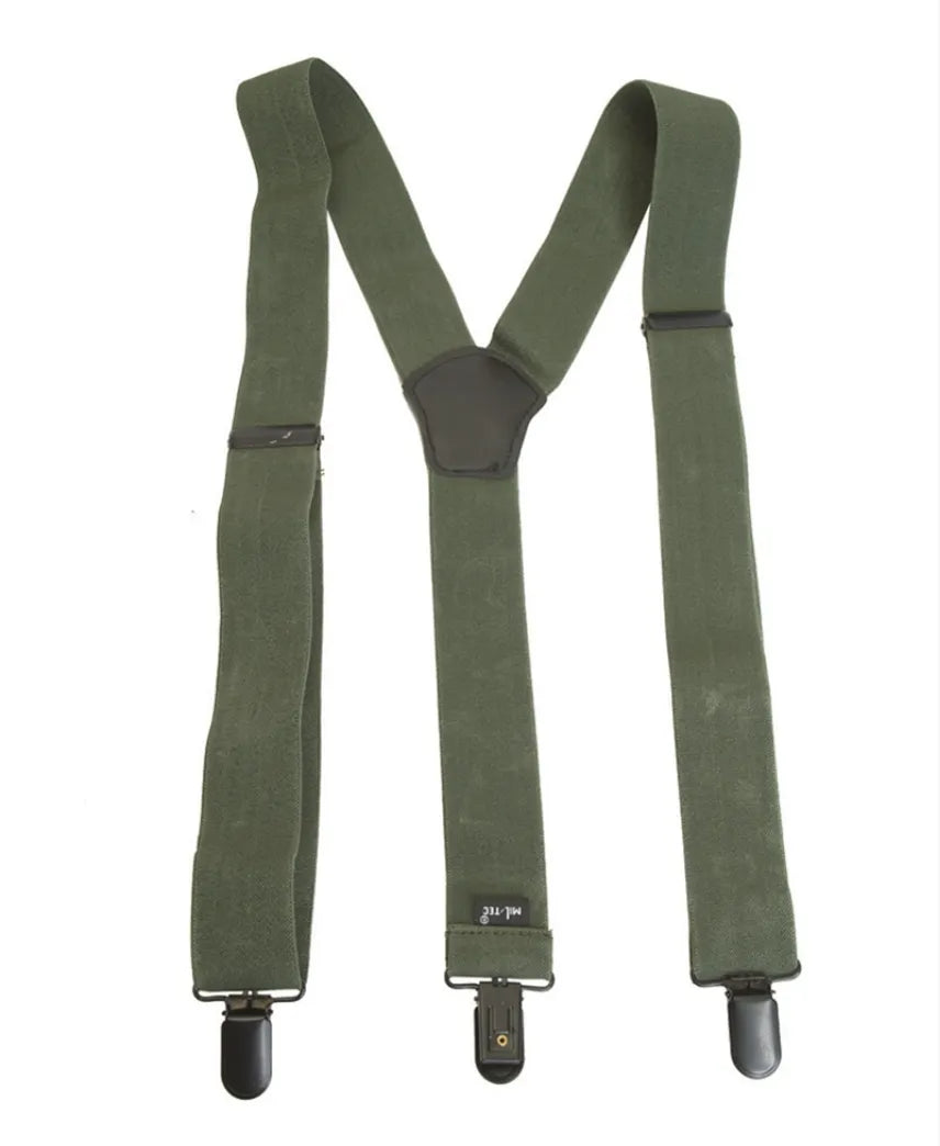Bretele Tactice OD cu Prindere Metalică – Elastice, Reglabile și Fiabile