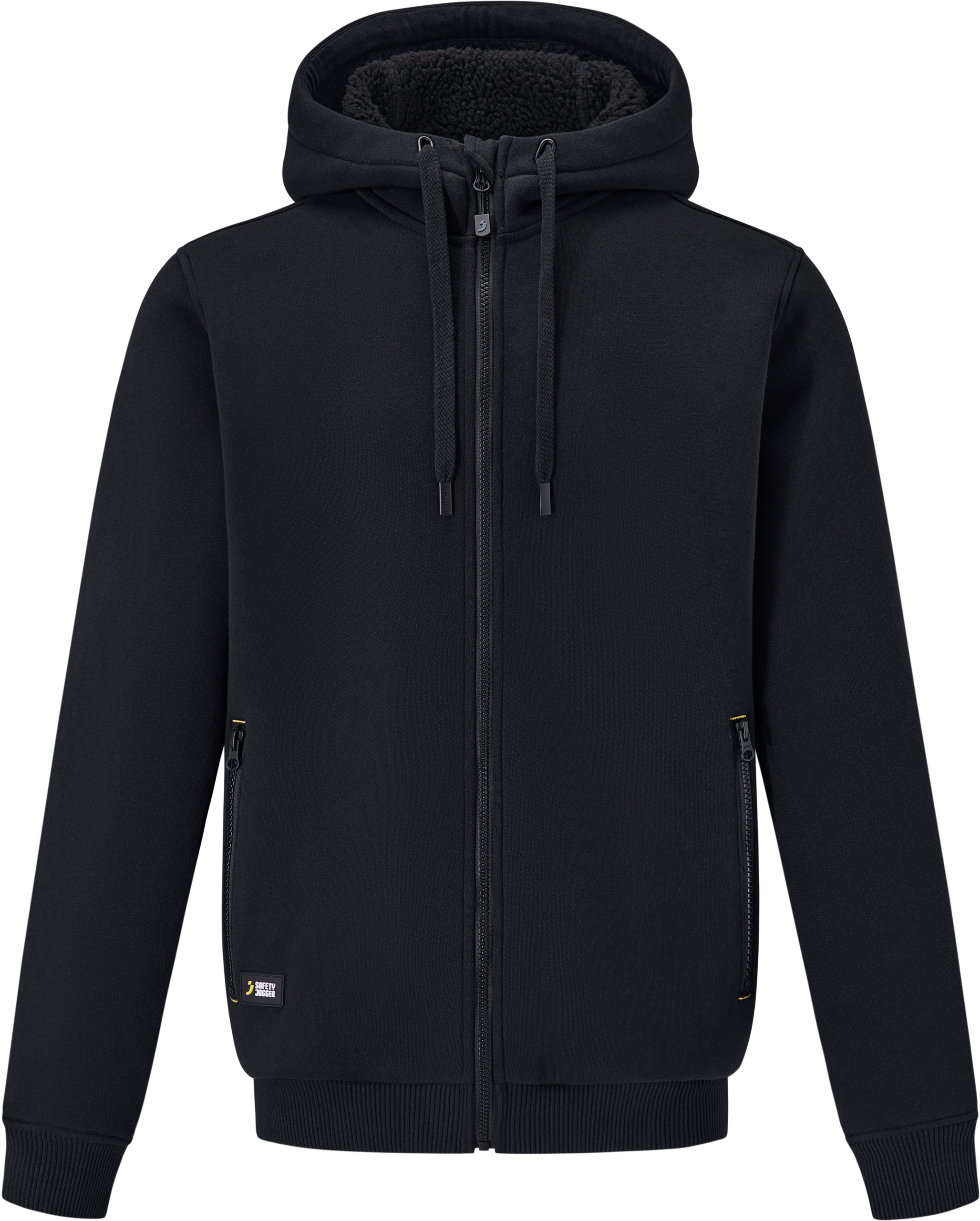 Hanorac Core Sherpa Full Zip Safety Jogger Negru – Glugă, Fermoar Integral - poza 6