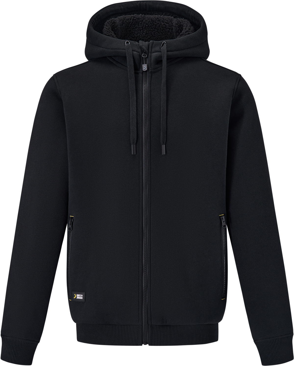Hanorac Core Sherpa Full Zip Safety Jogger Negru – Glugă, Fermoar Integral - poza 6