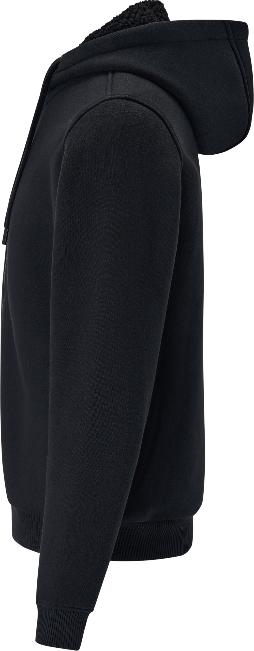 Hanorac Core Sherpa Full Zip Safety Jogger Negru – Glugă, Fermoar Integral - poza 7