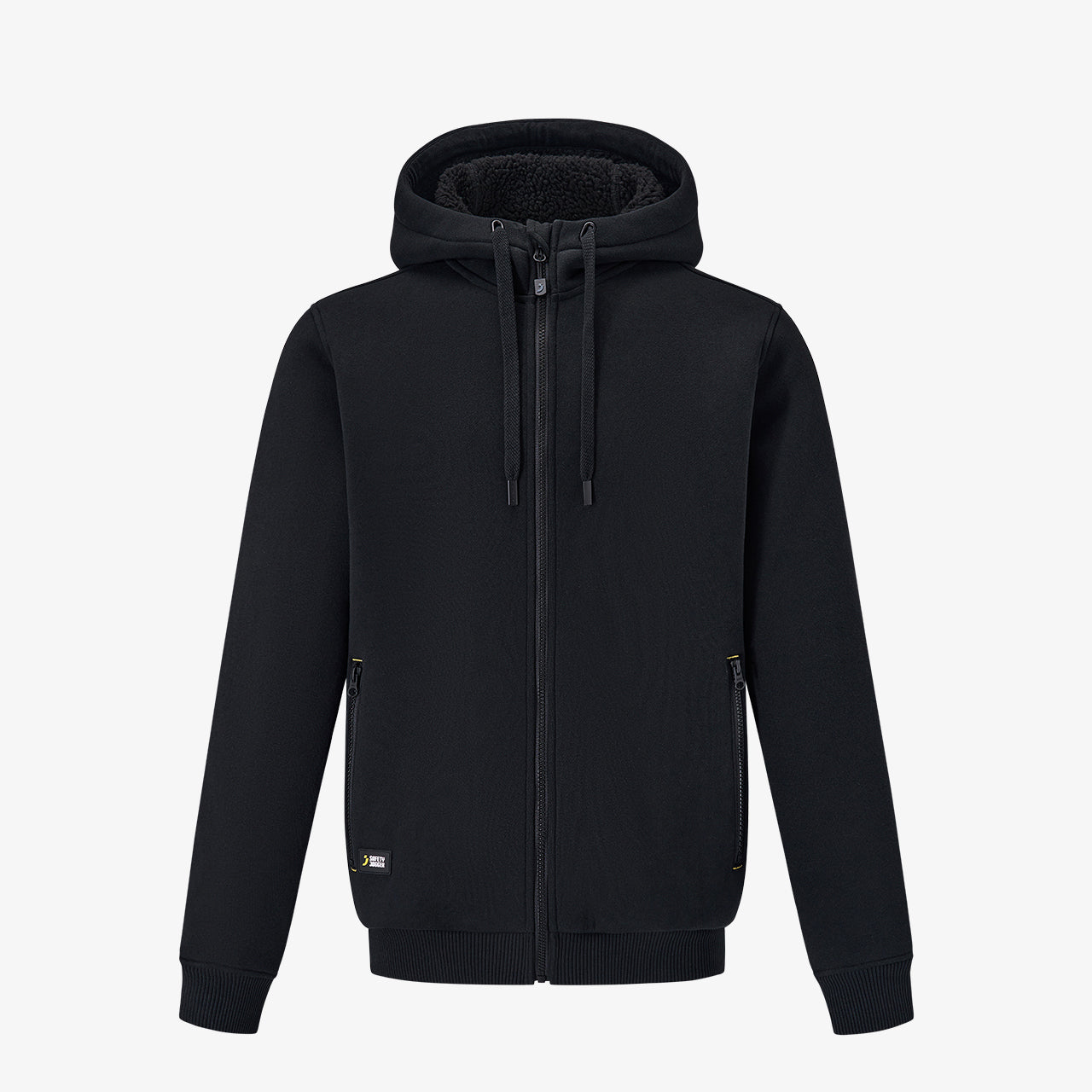 Hanorac Core Sherpa Full Zip Safety Jogger Negru – Glugă, Fermoar Integral - poza 1