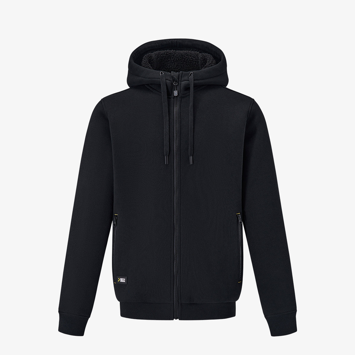 Hanorac Core Sherpa Full Zip Safety Jogger Negru – Glugă, Fermoar Integral - poza 1