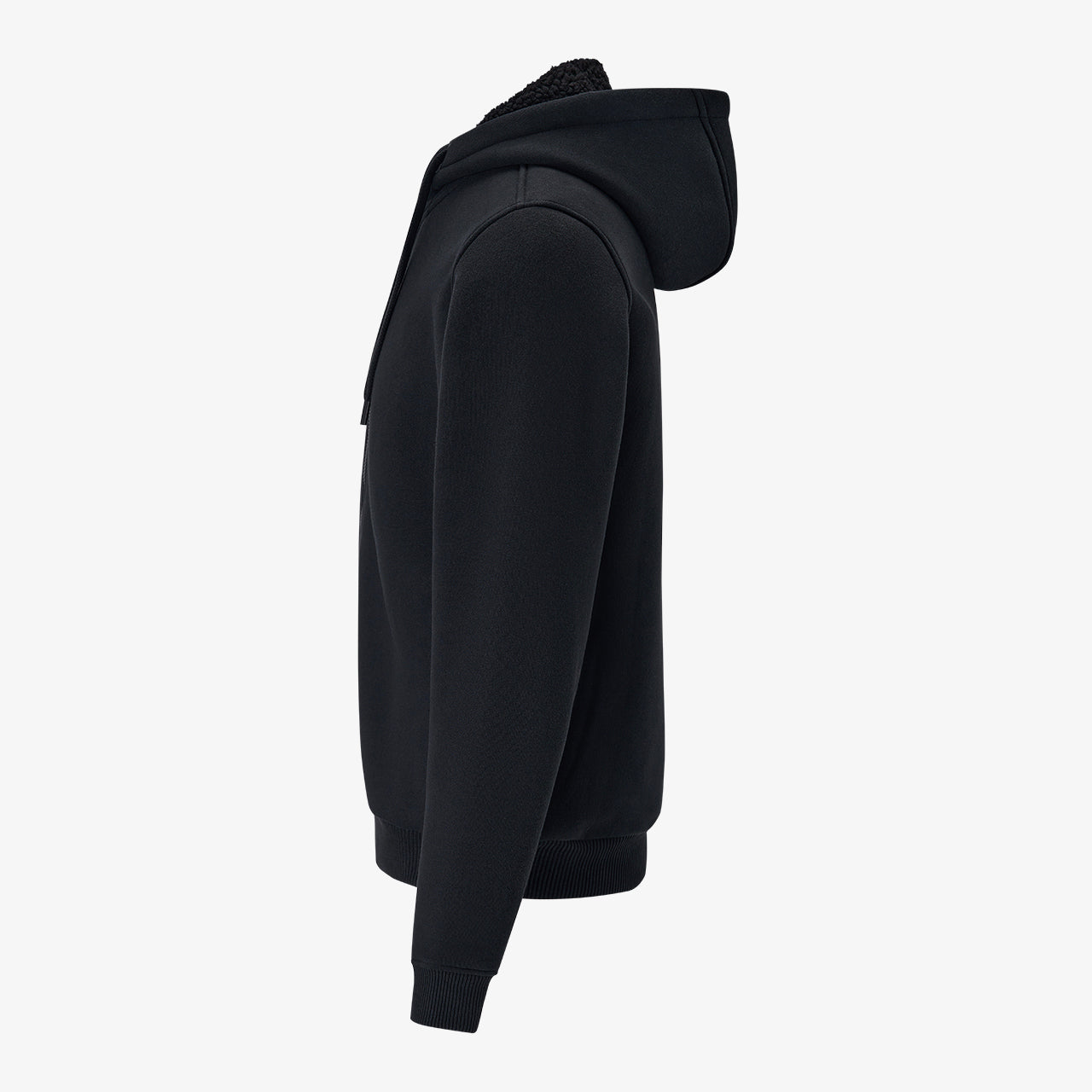 Hanorac Core Sherpa Full Zip Safety Jogger Negru – Glugă, Fermoar Integral - poza 2