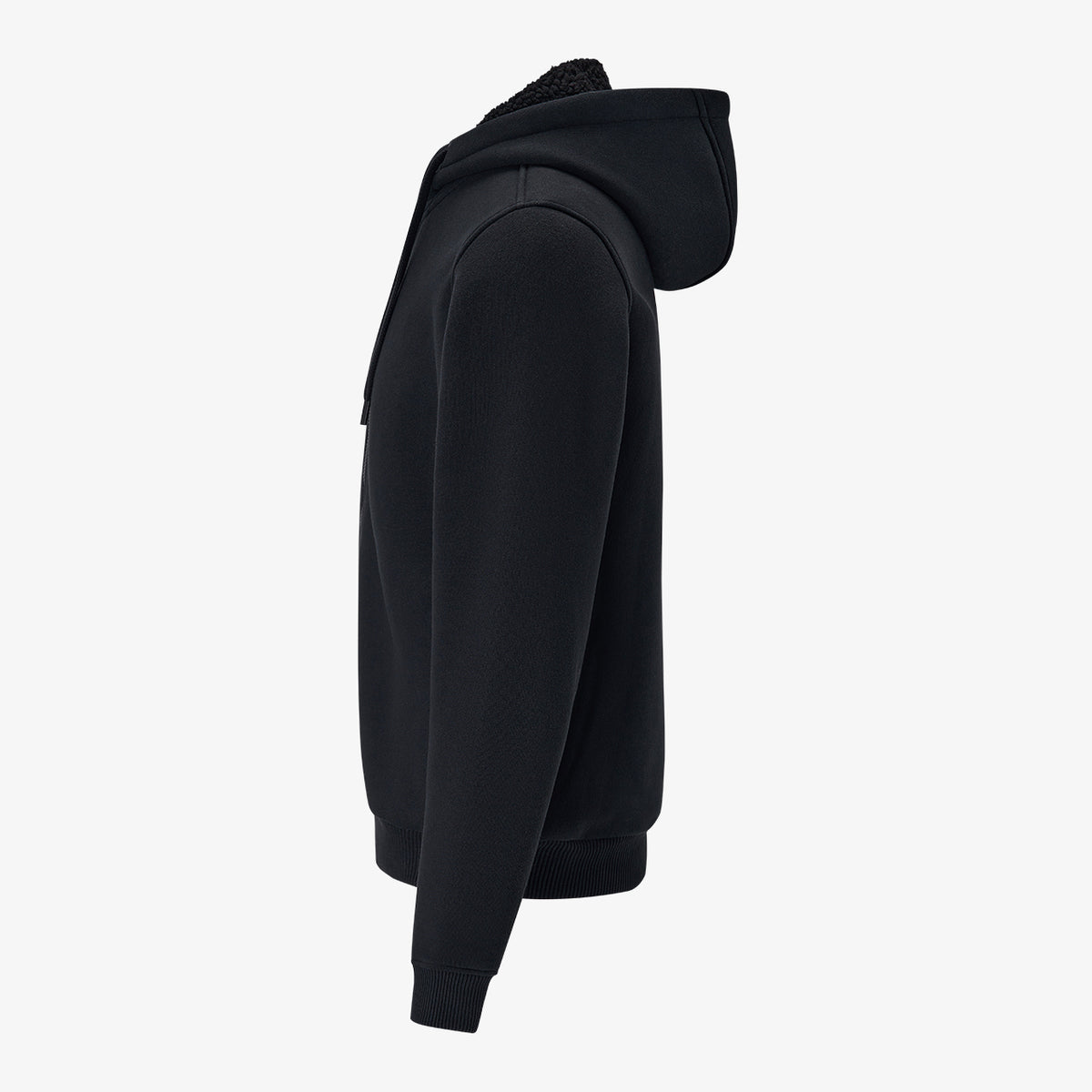Hanorac Core Sherpa Full Zip Safety Jogger Negru – Glugă, Fermoar Integral - poza 2