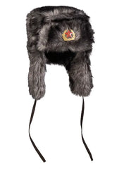 Căciulă Rusească de Iarnă Neagră „Shapka” – Căldură Extremă în Stil Clasic Sovietic