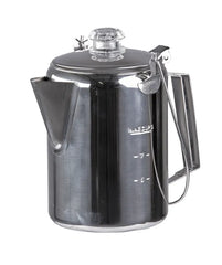 Cafetieră din Inox cu Percolator – 9 Cești / 1,3L – Pentru Foc Deschis, Aragaz sau Camping