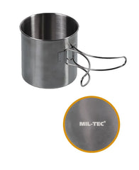 Cană din Oțel Inoxidabil 800 ml cu Mânere Tip Sârmă – Pliabilă, Robustă, Versatilă