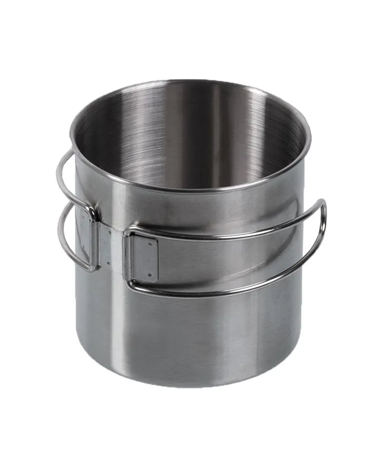 Cană din Oțel Inoxidabil 800 ml cu Mânere Tip Sârmă – Pliabilă, Robustă, Versatilă