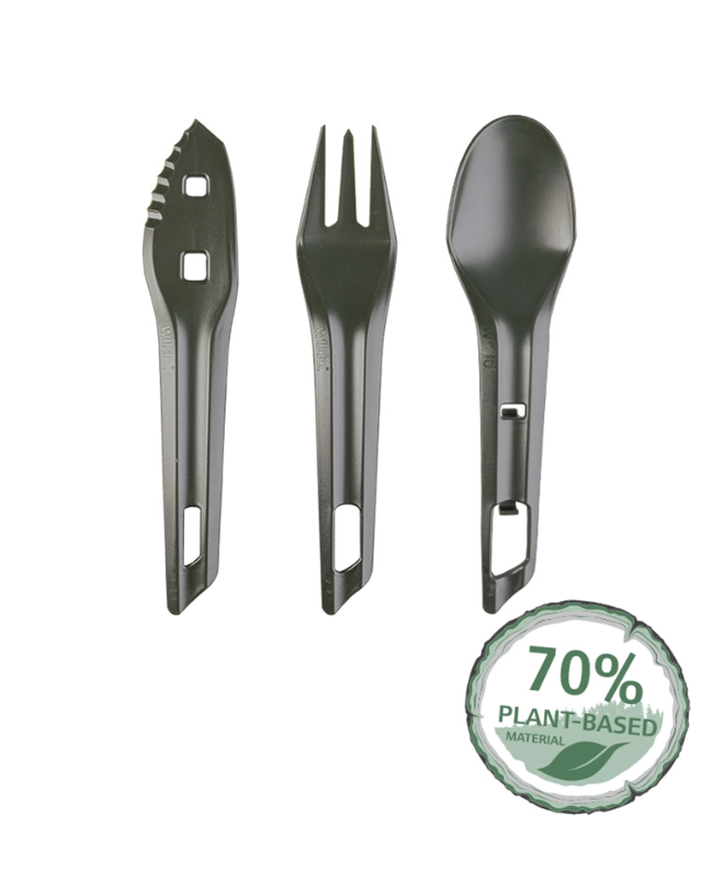 Set Tacâmuri Outdoor Wildo® THE OCYs™ – 3 piese, 70% Material Pe Bază de Plante, Made in Sweden