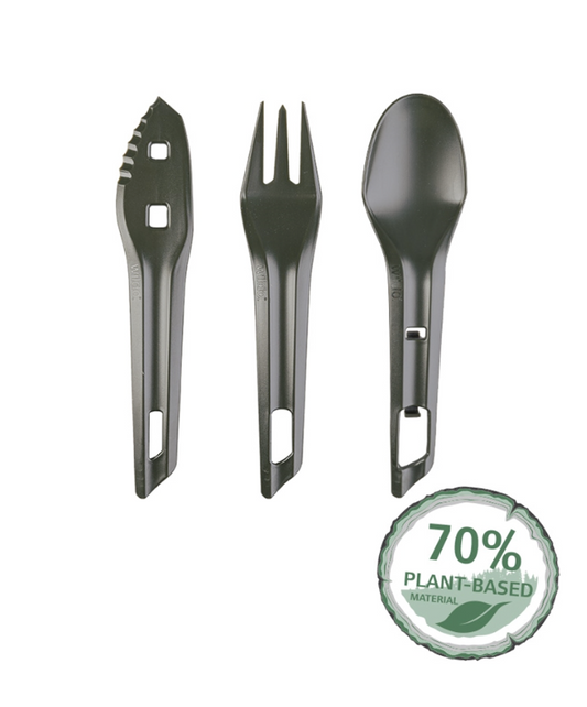 Set Tacâmuri Outdoor Wildo® THE OCYs™ – 3 piese, 70% Material Pe Bază de Plante, Made in Sweden