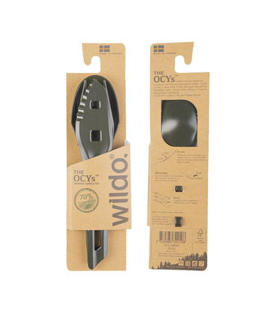 Set Tacâmuri Outdoor Wildo® THE OCYs™ – 3 piese, 70% Material Pe Bază de Plante, Made in Sweden