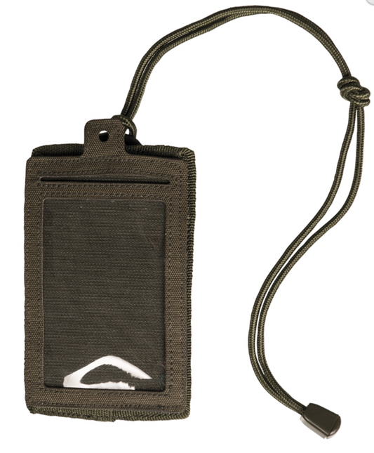 OD ID Card Case – Suport Documente Tactic cu Prindere și Lanyard, 100% Poliester