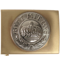 Cataramă Repro Germană Prusacă – „Gott mit uns”, Alamă Masivă, Detaliu Istoric Autentic