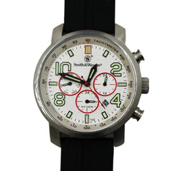 Ceas Militar Smith&Wesson Tritium Chronograph White / Silicon Strap