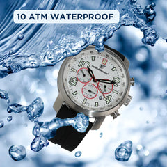 Ceas Militar Smith&Wesson Tritium Chronograph White / Silicon Strap