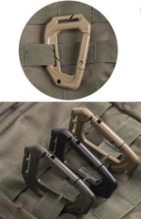 Coyote Tactical Karabiner Molle – Set de 2 Carabiniere Tactice Coyote pentru Sistem Molle