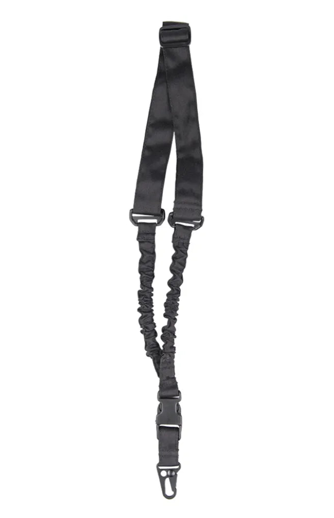 Curea Tactică Black Basic 1-Point cu Bungee – Sling Reglabil pentru Arme Lungi
