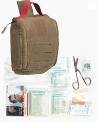 DARK COYOTE IFAK Pouch 25-Piese – Kit Individual de Prim Ajutor Tactic Fabricat în Germania
