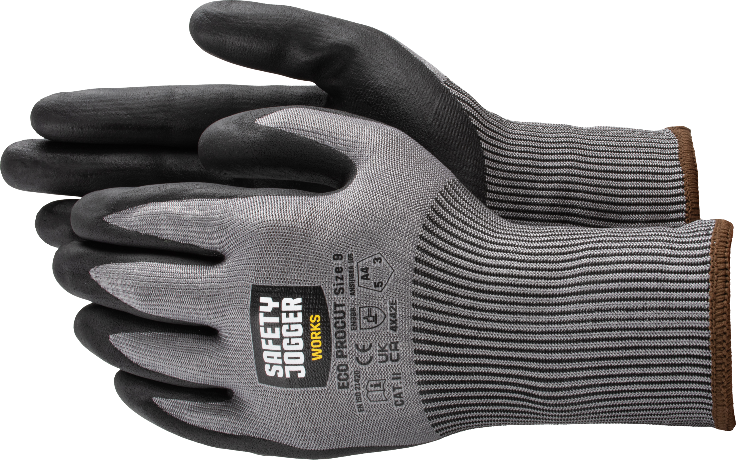 Mănuși Eco Procut Safety Jogger Gri – Rezistență la Tăiere Nivel 5, Calibru 18 - poza 3