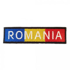 Emblema Drapel Romania 10 Cm X 2,5 Cm Cu Scai