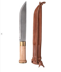 FINN KNIFE 35CM – Cuțit Tradițional Nordic cu Lamă Lungă și Teacă din Piele Naturală