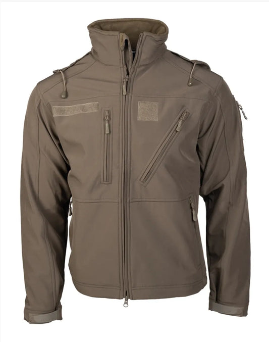 Jachetă Softshell SCU 14 Ranger Green – 3 Straturi, Tactică, Impermeabilă și Pregătită de Acțiune