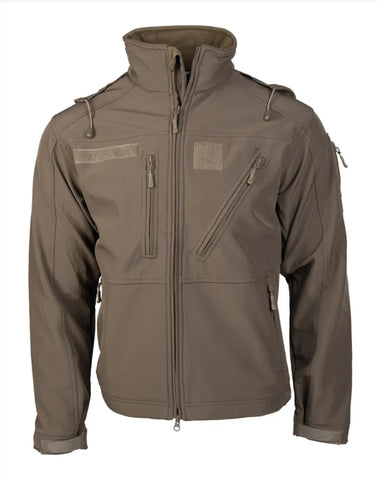 Jachetă Softshell SCU 14 Ranger Green – 3 Straturi, Tactică, Impermeabilă și Pregătită de Acțiune