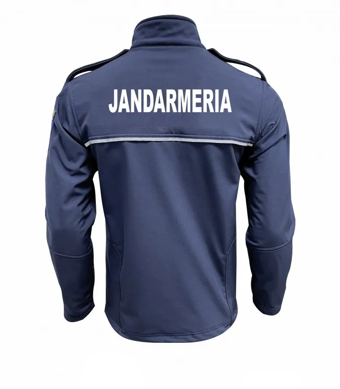 Jacheta Softshell Unisex Jandarmeria Romana cu Mesada si Gluga