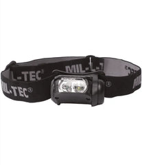 Lampă frontală LED Black Tactical cu 4 culori – alb, roșu, verde, albastru (65 lumeni)
