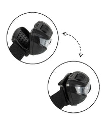 Lampă frontală MIL-TEC® Black cu LED CREE XPE (200 lm), lumină albă și roșie