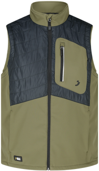 Vestă Oak Body Warmer Safety Jogger Kaki/Negru – Hibrid Softshell, 4 Buzunare - poza 6