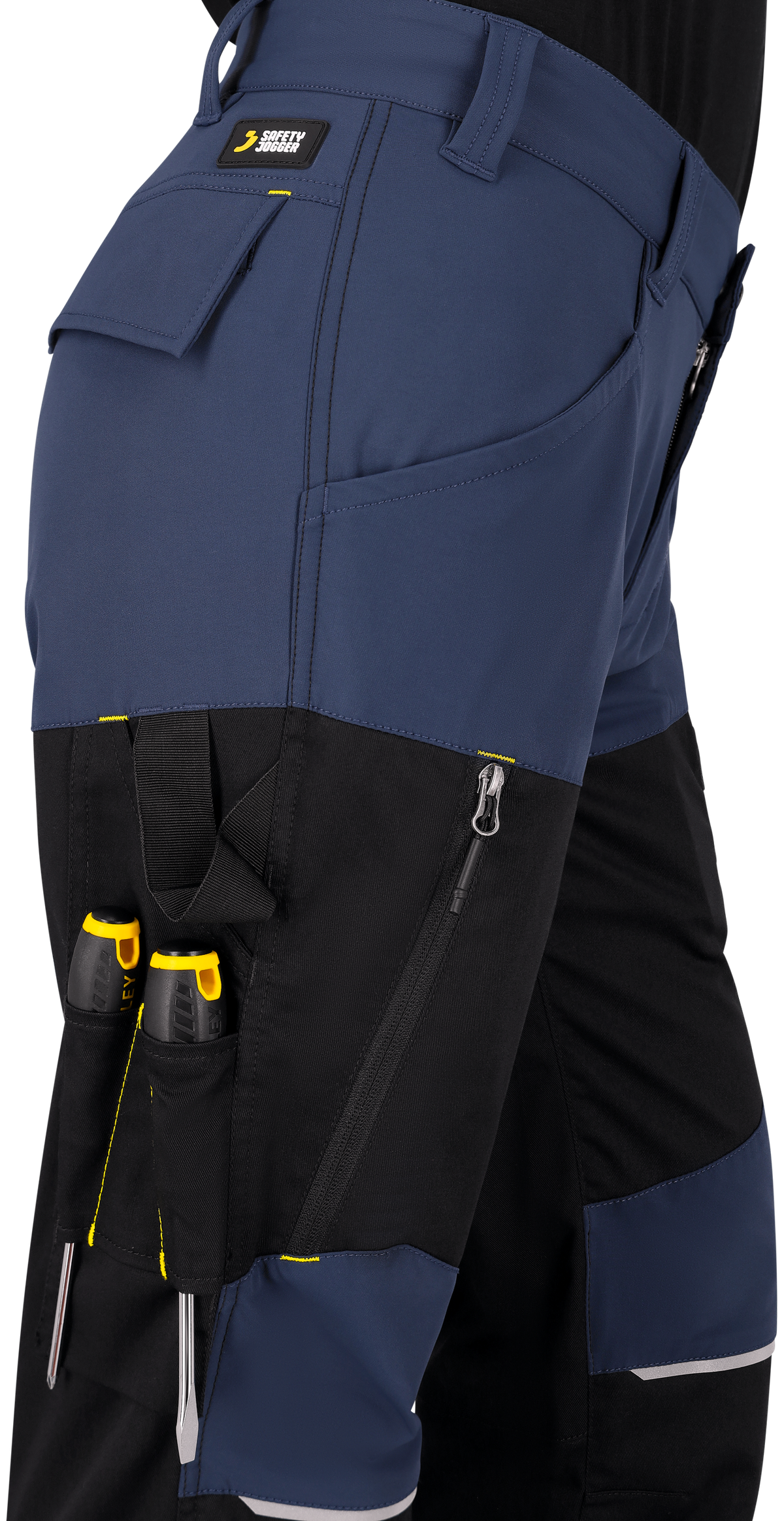 Pantaloni de Lucru Oak Safety Jogger Bleumarin/Negru – Talie Elastică, Inel-D - poza 12