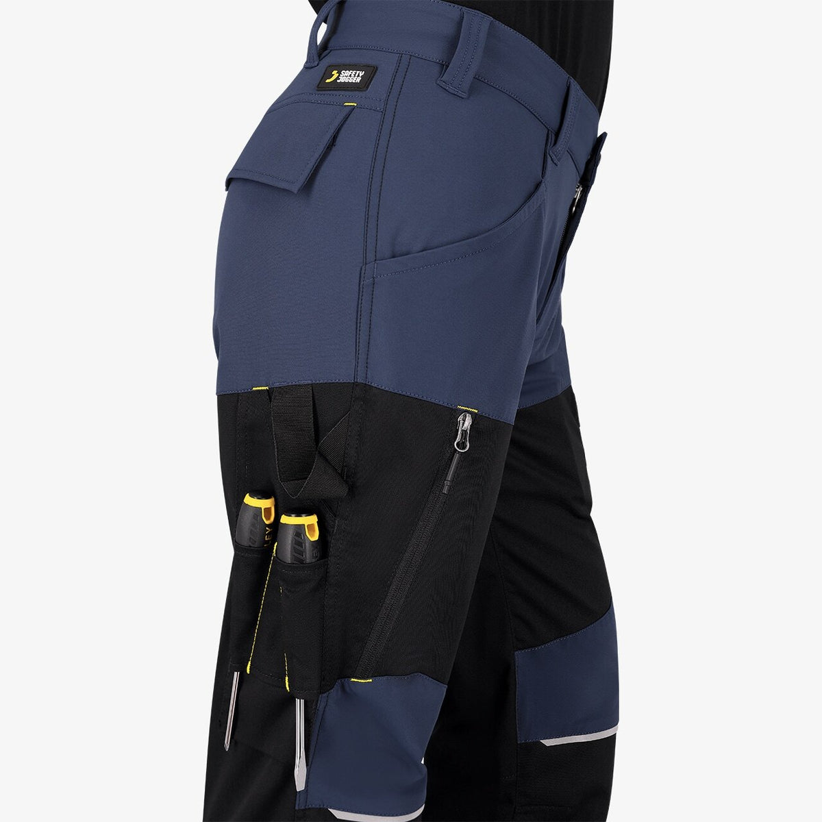 Pantaloni de Lucru Oak Safety Jogger Bleumarin/Negru – Talie Elastică, Inel-D - poza 5
