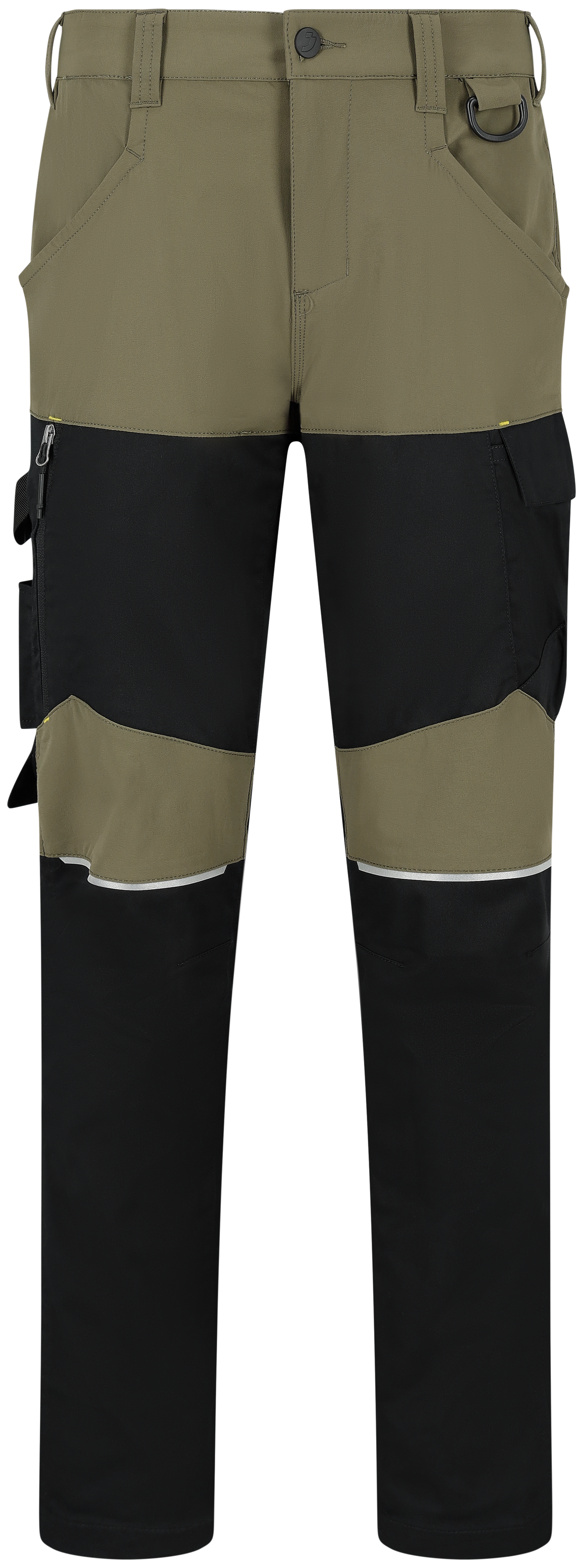 Pantaloni de Lucru Oak Safety Jogger Kaki/Negri – Elastic în 4 Direcții, Inel-D - poza 7