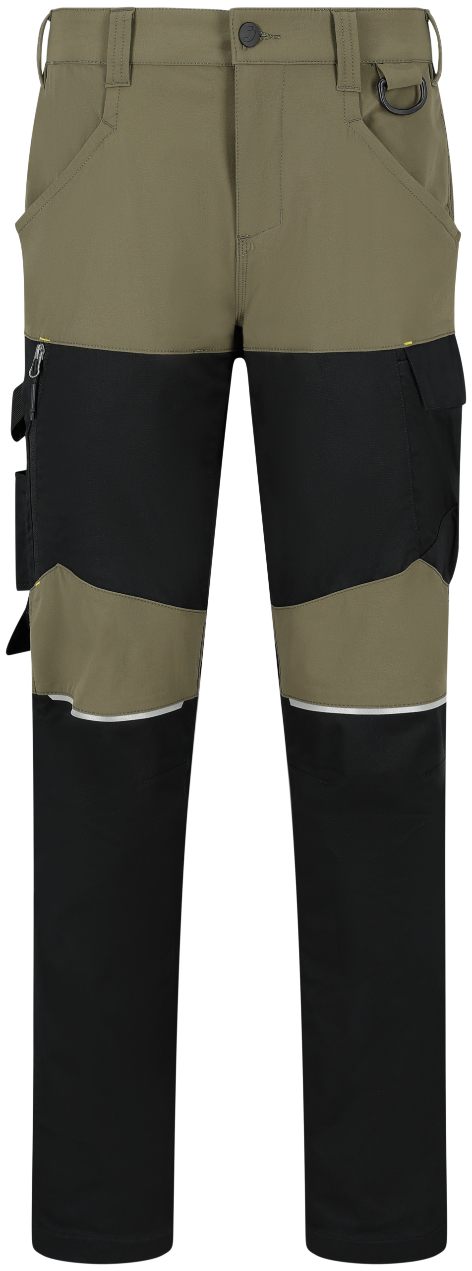 Pantaloni de Lucru Oak Safety Jogger Kaki/Negri – Elastic în 4 Direcții, Inel-D - poza 8