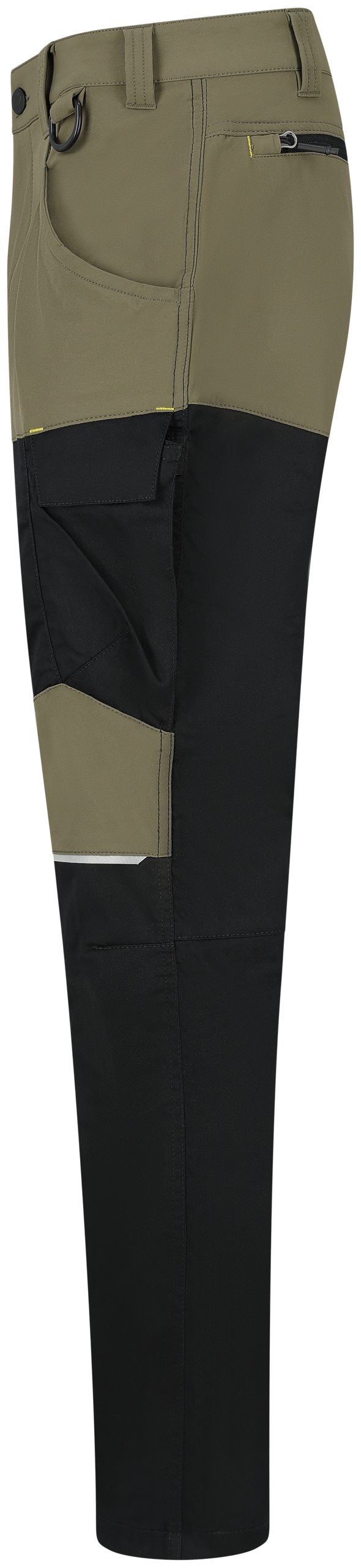 Pantaloni de Lucru Oak Safety Jogger Kaki/Negri – Elastic în 4 Direcții, Inel-D - poza 11