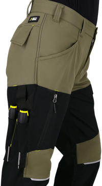 Pantaloni de Lucru Oak Safety Jogger Kaki/Negri – Elastic în 4 Direcții, Inel-D - poza 12