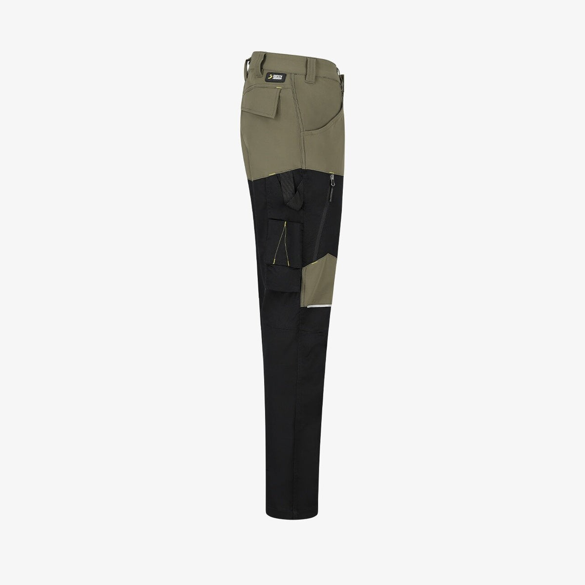 Pantaloni de Lucru Oak Safety Jogger Kaki/Negri – Elastic în 4 Direcții, Inel-D - poza 3