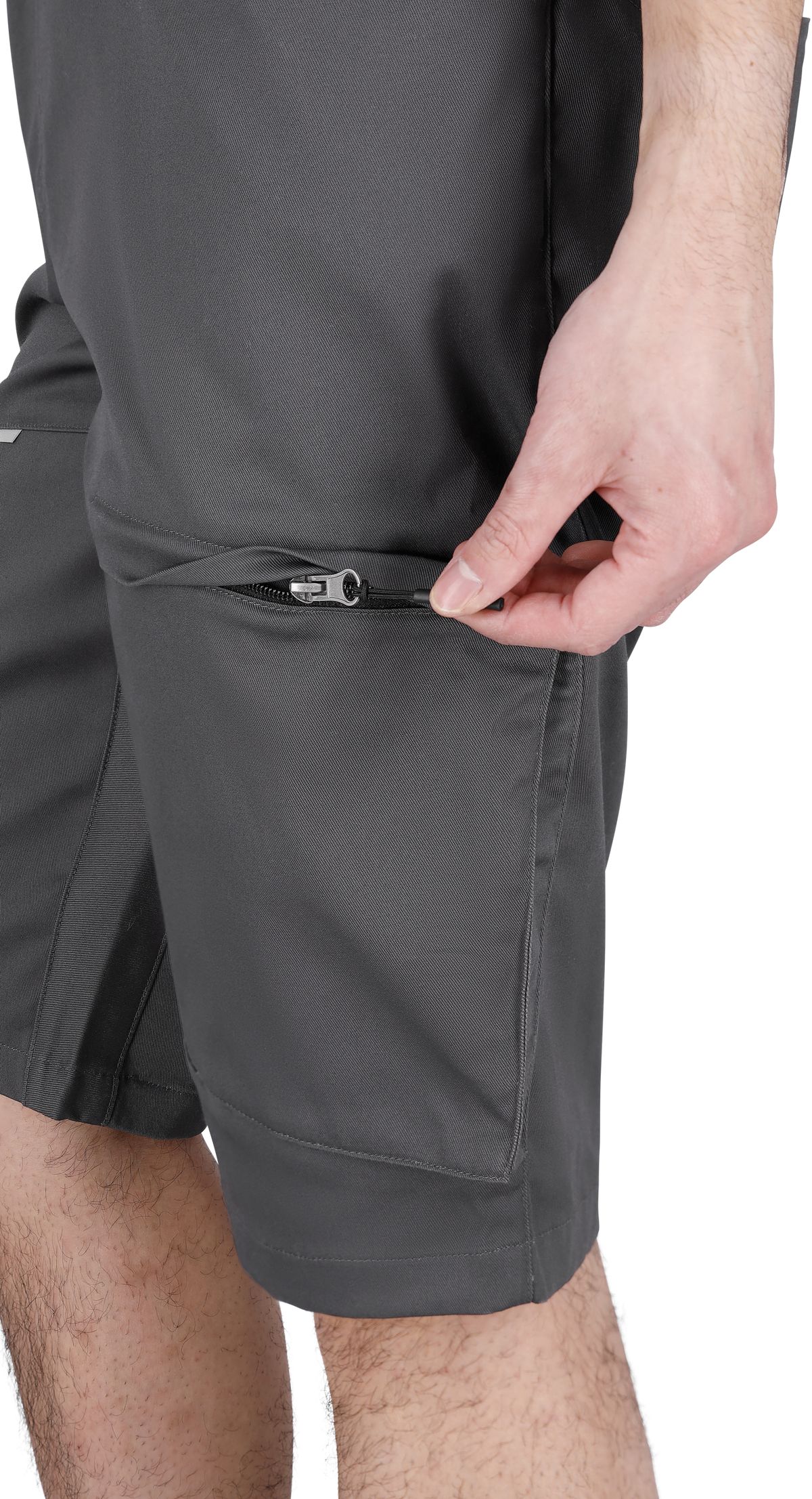 Pantaloni Scurți Oak Short M Safety Jogger Gri Închis – Talie Elastică, Inel-D - poza 12