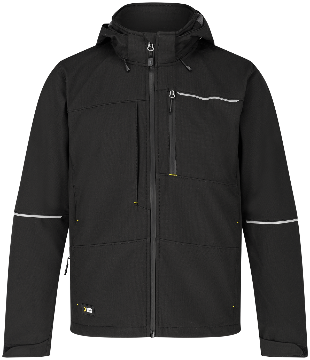 Jachetă Softshell Oak Safety Jogger Neagră – Ripstop, Glugă Detașabilă - poza 8