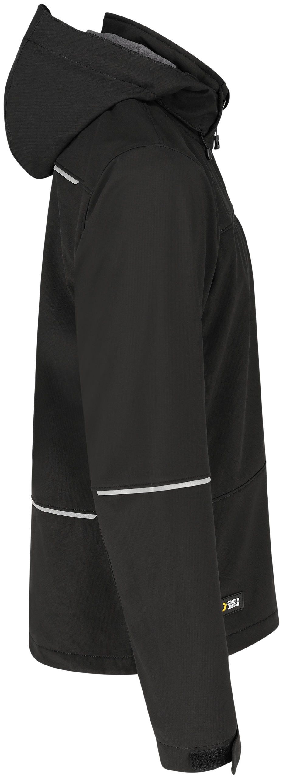 Jachetă Softshell Oak Safety Jogger Neagră – Ripstop, Glugă Detașabilă - poza 11