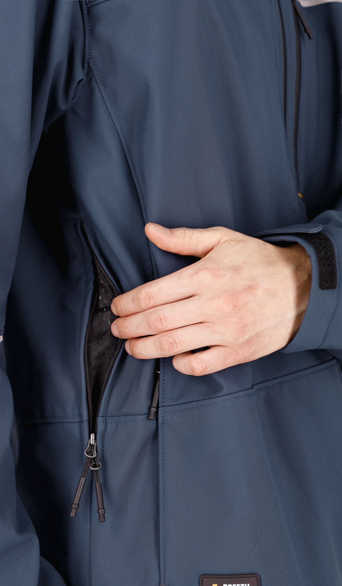 Jachetă Softshell Oak Safety Jogger Bleumarin – Hidrofobă, Glugă Detașabilă - poza 14