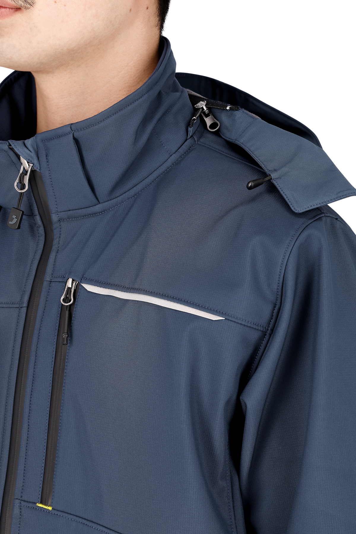 Jachetă Softshell Oak Safety Jogger Bleumarin – Hidrofobă, Glugă Detașabilă - poza 15