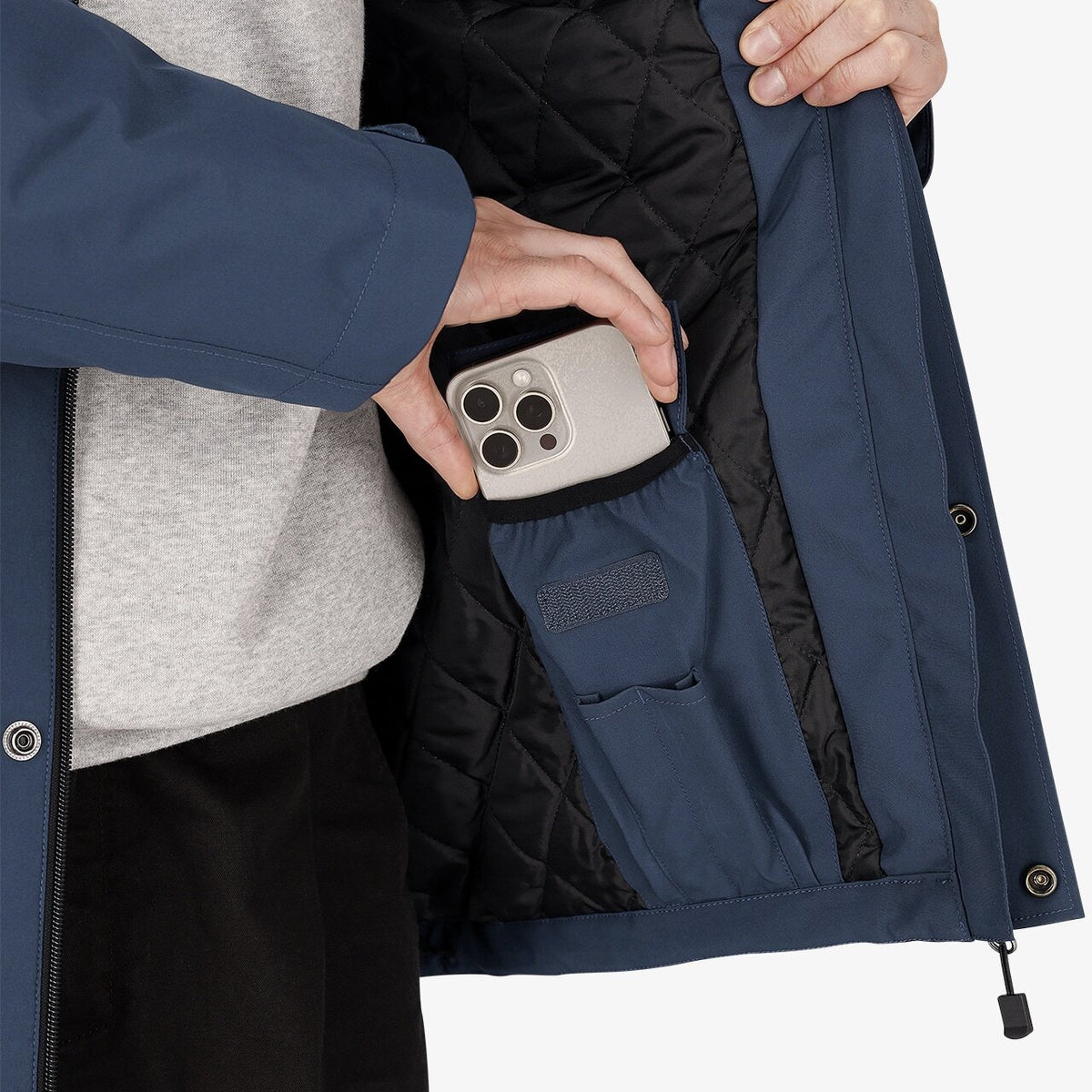 Jachetă de Iarnă Oak Safety Jogger Bleumarin – Impermeabilă, Glugă Detașabilă - poza 7