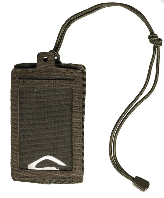 OD ID Card Case – Suport Documente Tactic cu Prindere și Lanyard, 100% Poliester