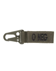 OD Tactical Keyholder – Grupa Sanguină 0 Negativ (Set 5 bucăți)