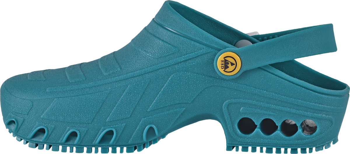 Sabot Oxyclog Safety Jogger Verde Electric – Autoclavabil, Antiderapant - poza 6