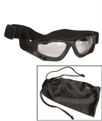 Ochelari Black Commando Air Pro Clear – Vizibilitate Totală și Protecție Tactică cu Ventilație Integrată