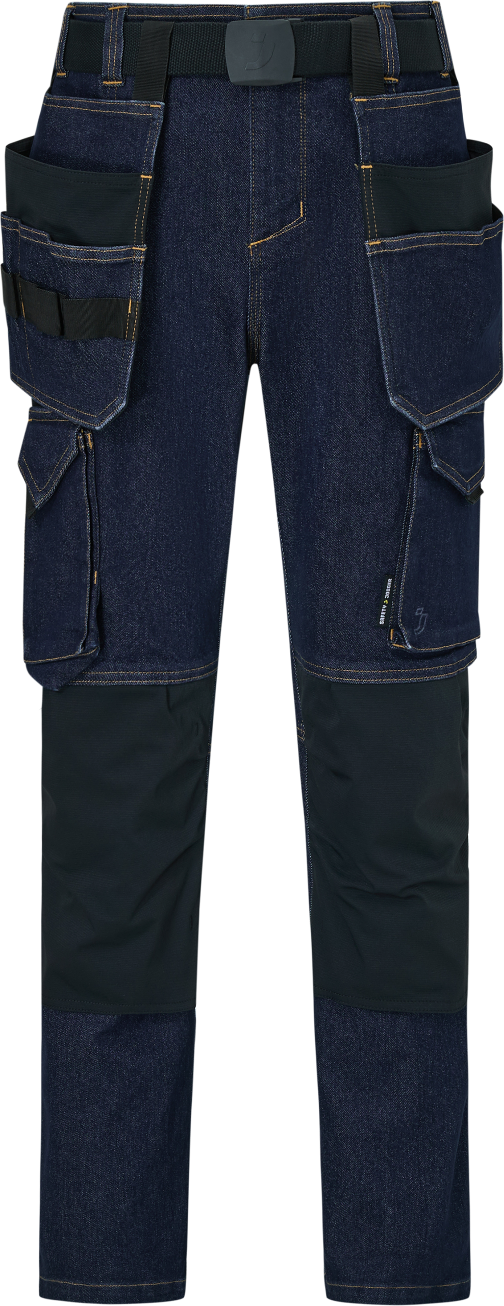 Pantaloni de Lucru Pro Denim Safety Jogger Albaștri – Buzunare Genunchiere, CE - poza 8