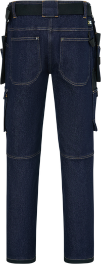 Pantaloni de Lucru Pro Denim Safety Jogger Albaștri – Buzunare Genunchiere, CE - poza 10